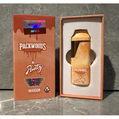Packwoods 1000mg THC vape - Biscotti